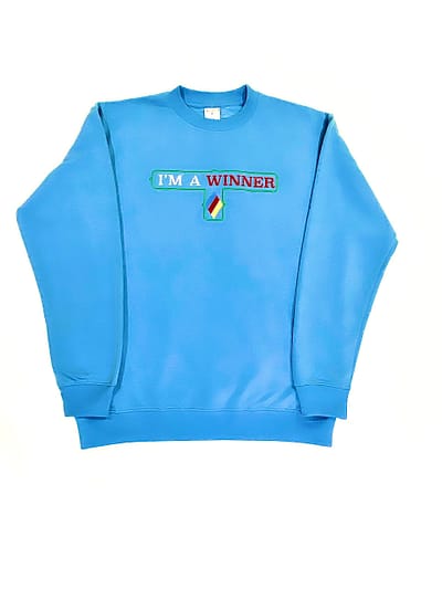 Embroidered Performer Blu Sweatshirt